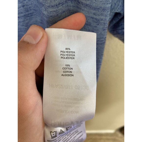 Hurley Mens Blue Graphic T-Shirt Medium Lightweight Casual Comfort Tee polyester - Picture 4 of 7